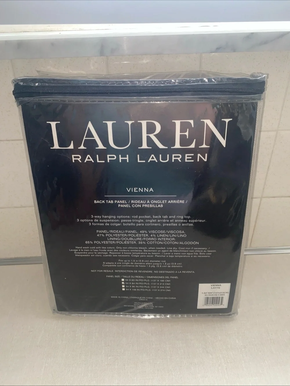 Lauren Ralph Lauren Vienna Back Tab Panel Curtain 54